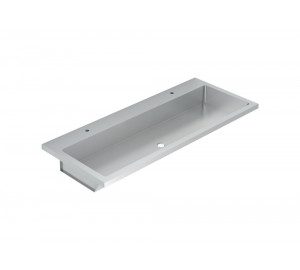 Collective wall hung washbasin, 304 stainless steel without blacksplash 2400mm